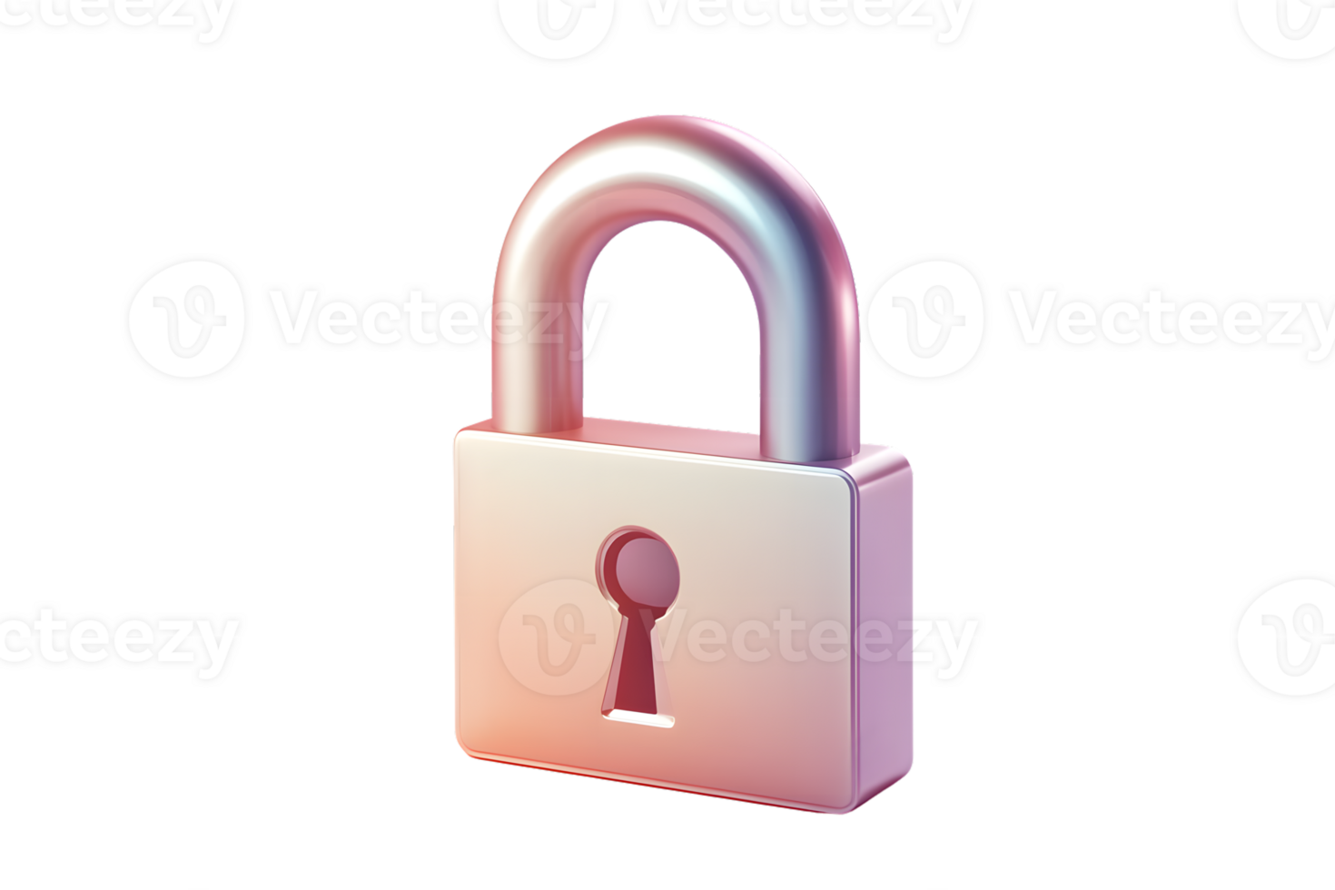 Secure Lock Icon with Gradient Colors for Digital Security and Privacy Concepts png