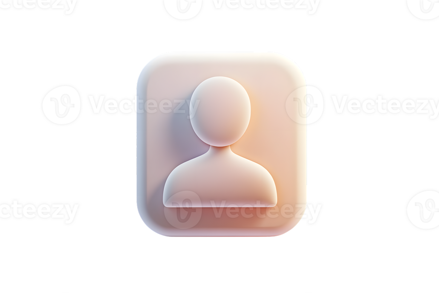 Generic User Profile Icon with Soft Gradient Background for Digital Applications and Websites png