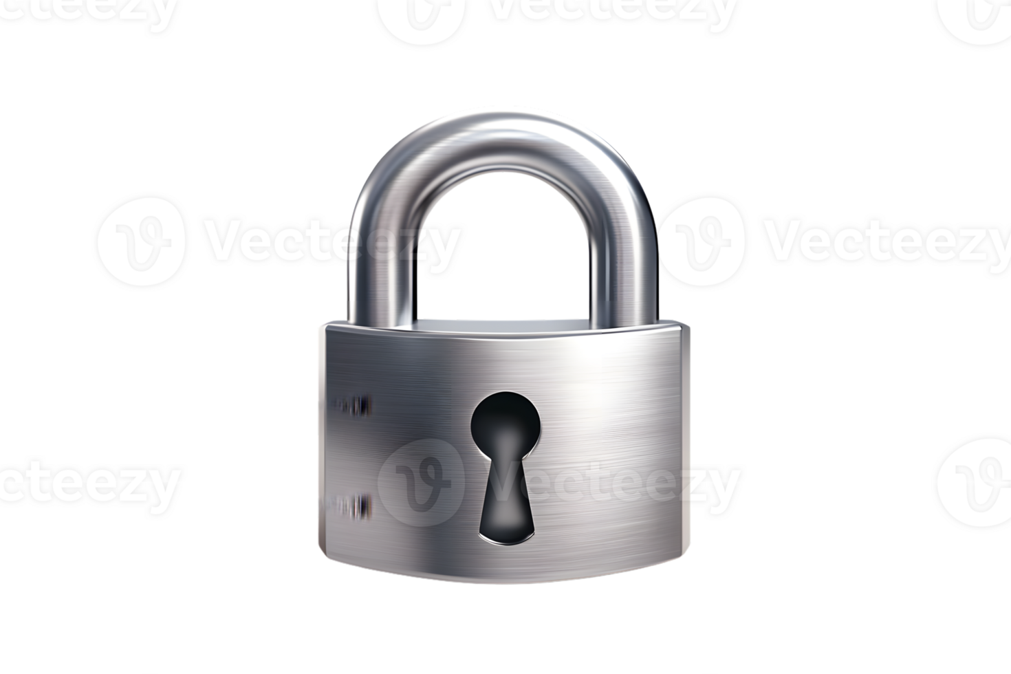Secure Metal Padlock with Keyhole Safety Protection and Security Symbol png