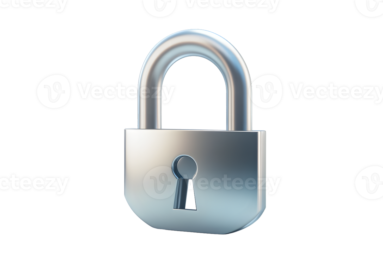 Secure Metal Padlock with Keyhole Safety Protection and Security Symbol for Digital and Phys png