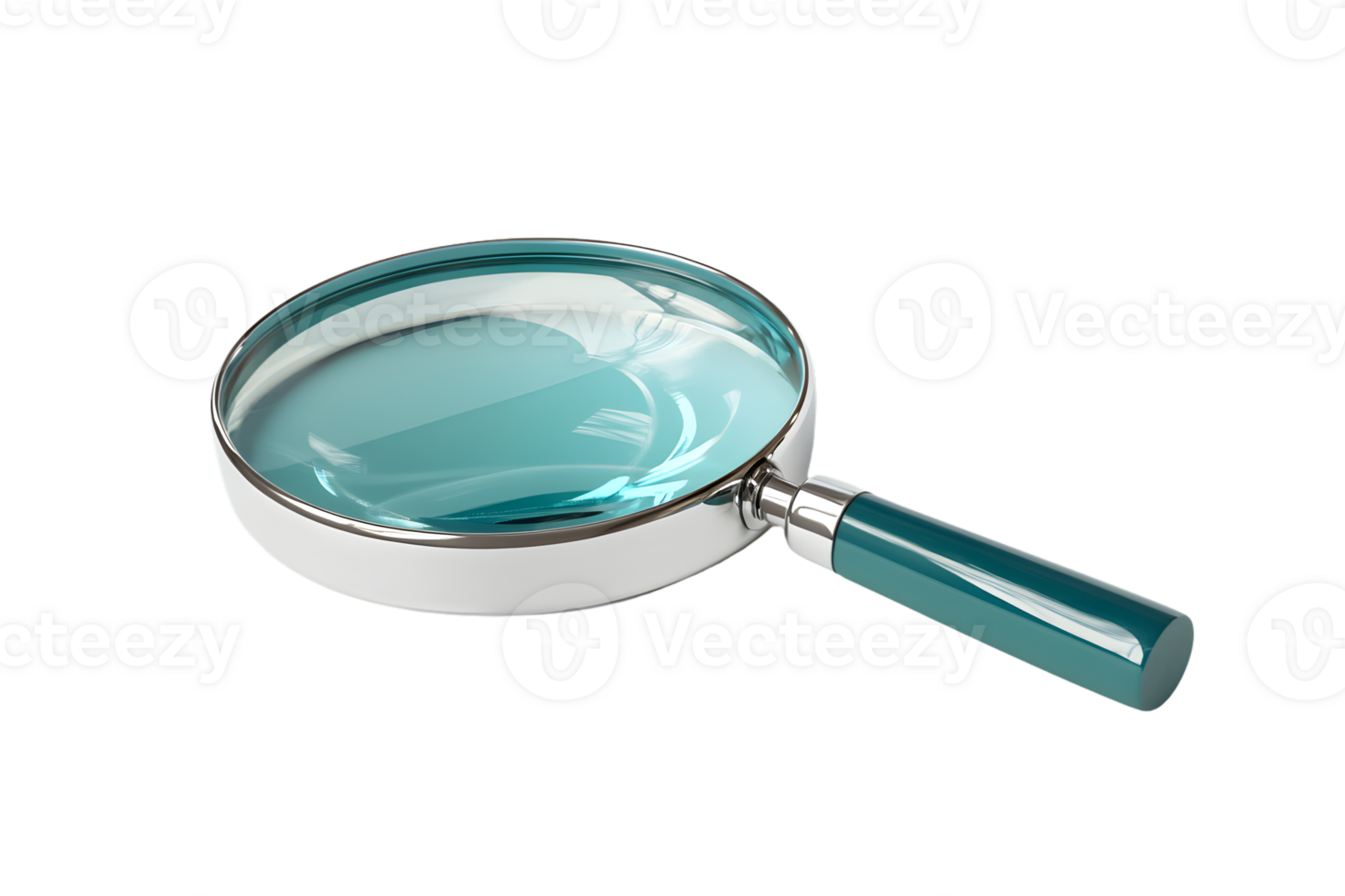 A magnifying glass with a sleek handle ideal for detailed inspection and investigation tasks png