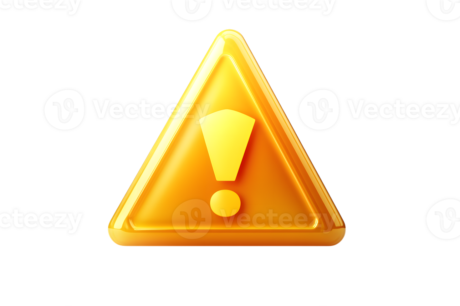 Warning Sign Yellow Triangle with Exclamation Mark for Safety and Caution Signal png