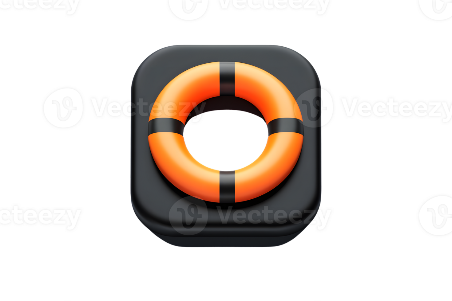Lifebuoy Icon on Dark Background Safety Rescue and Emergency Symbol for Digital Applications png