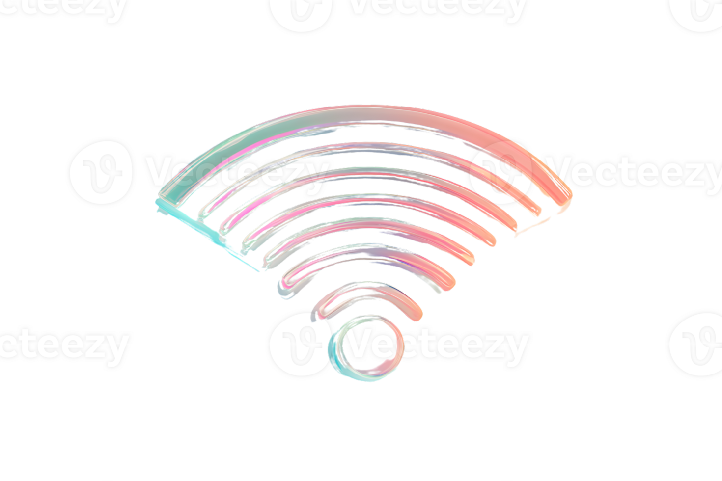 Abstract WiFi Signal Icon with Gradient Colors for Technology and Connectivity Concepts png