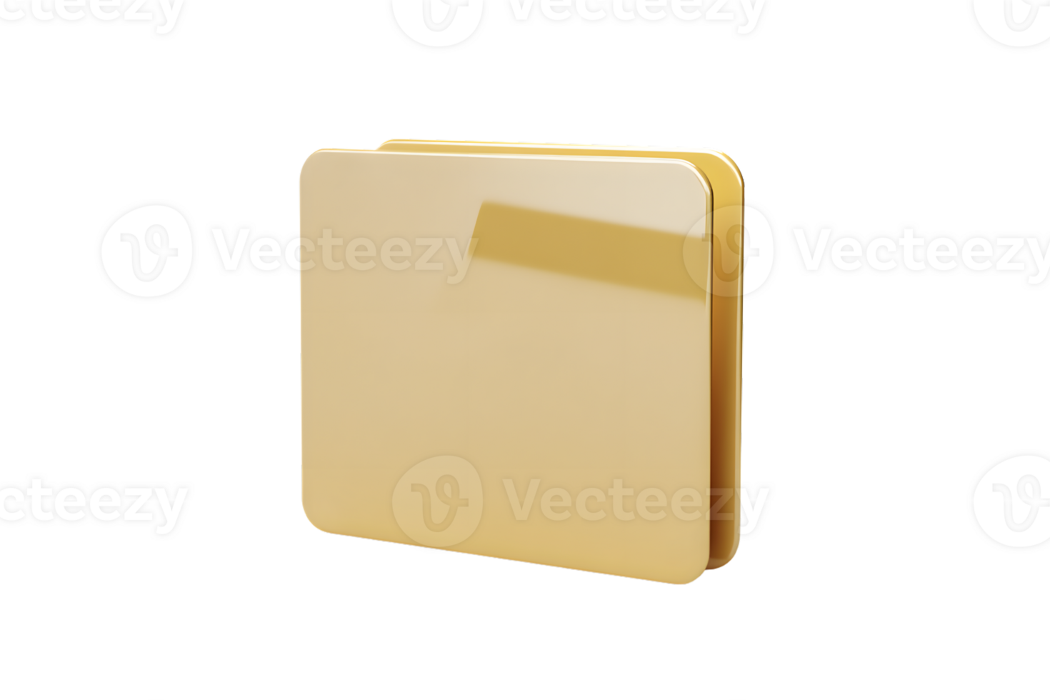 Golden Folder Icon with Sleek Design for Digital and Print Use png