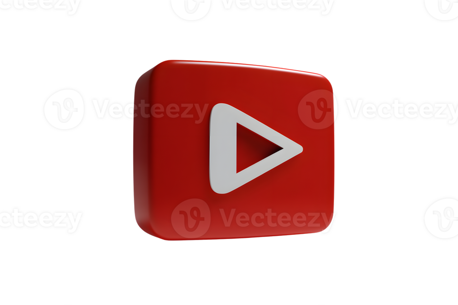 Red Play Button Icon for Media Applications and User Interfaces png