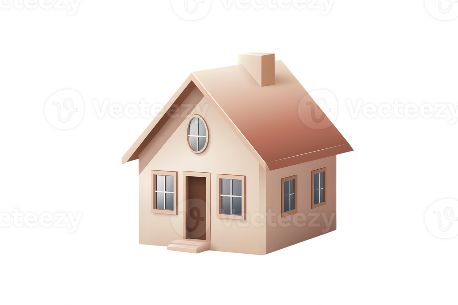 A cozy home with a sloped roof and chimney perfect for real estate architecture and interior png