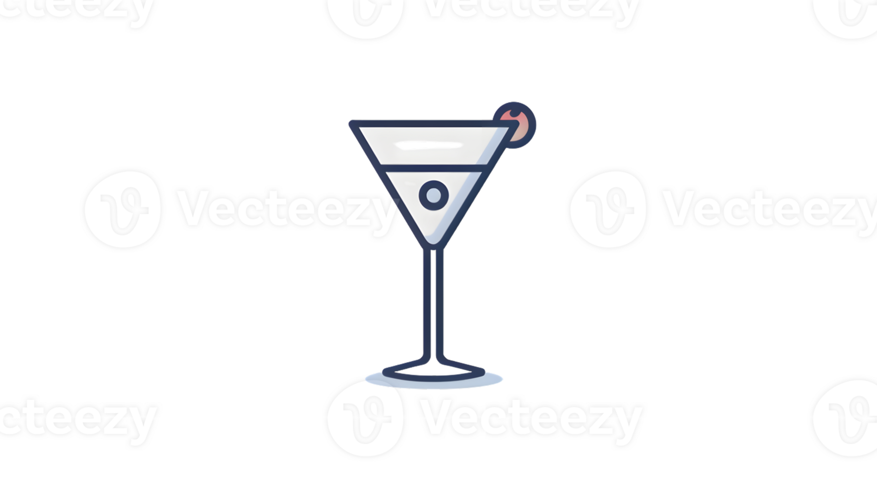 A martini glass with olive garnish perfect for cocktailthemed designs and events png