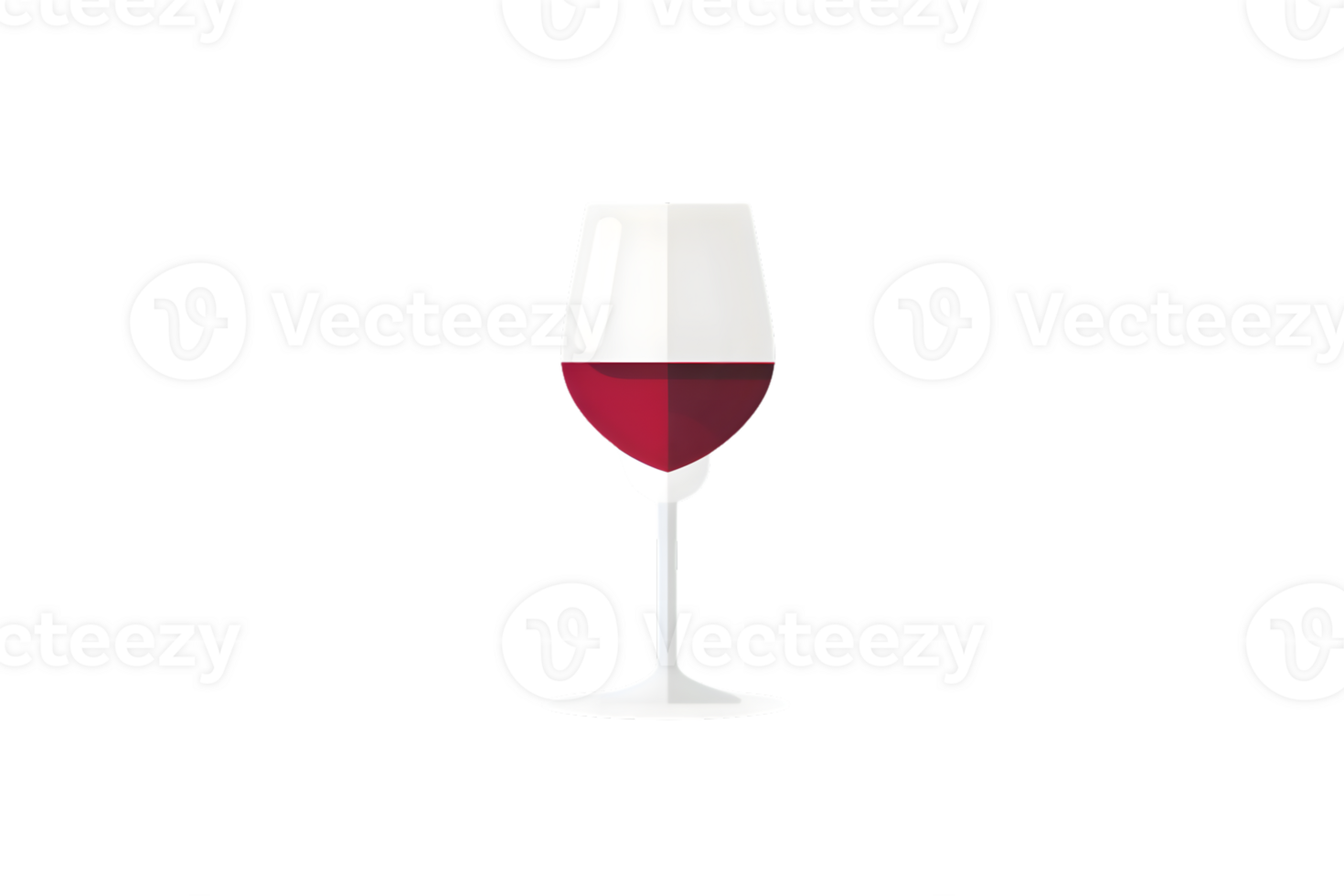 Elegant Wine Glass with Red Beverage Minimalist Design for Culinary and Beverage Themes png
