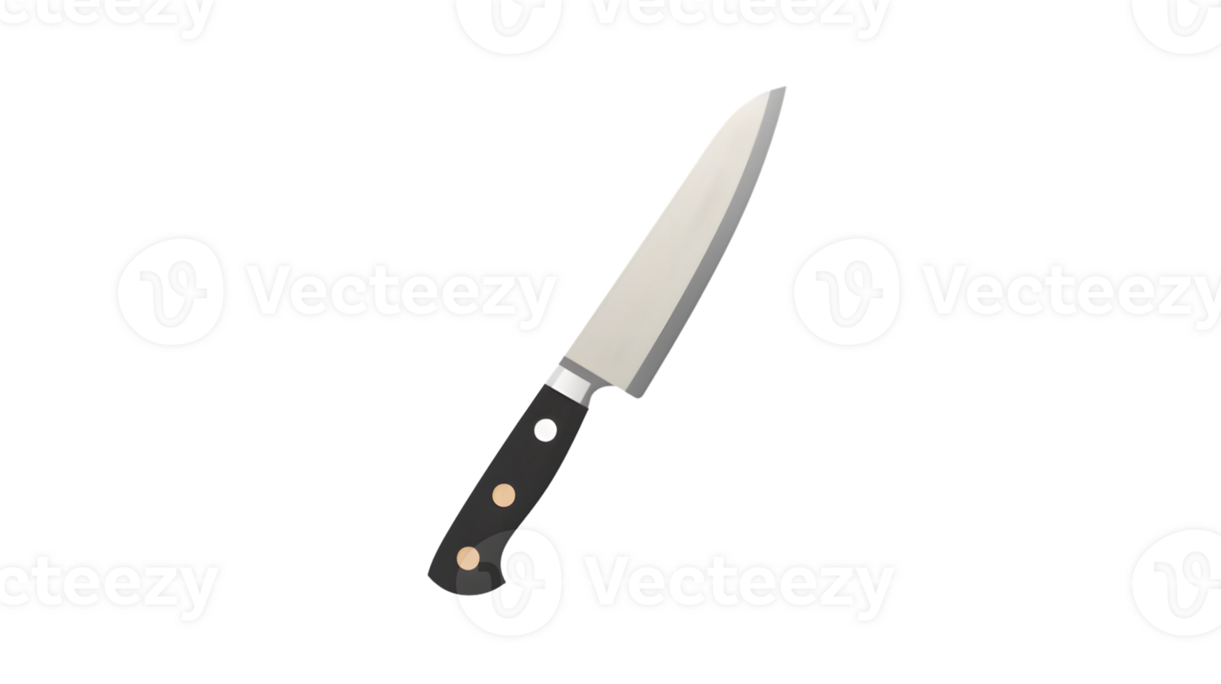 A sleek kitchen knife with a black handle and sharp blade ideal for culinary enthusiasts and c png