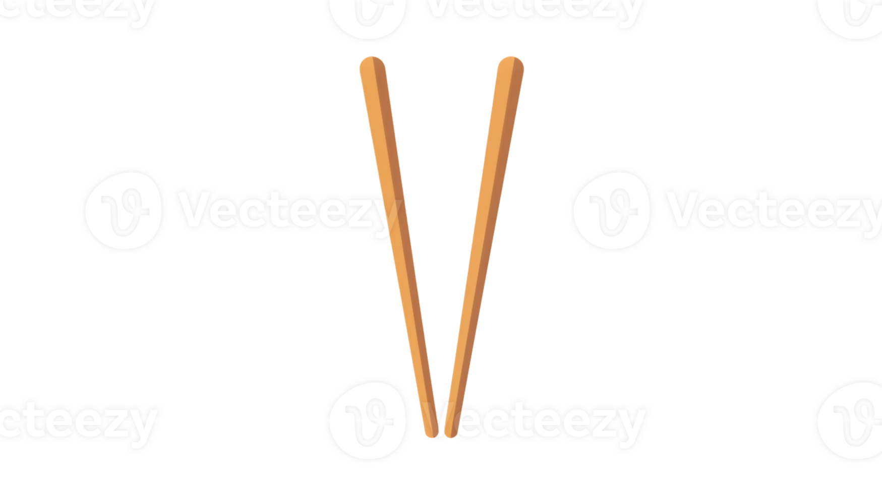 Isolated image of wooden chopsticks on a black background png