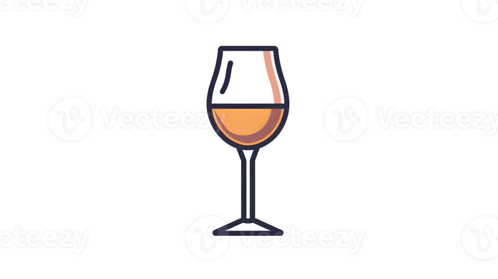 Elegant Wine Glass with Golden Beverage Perfect for Culinary and Beverage Themes png
