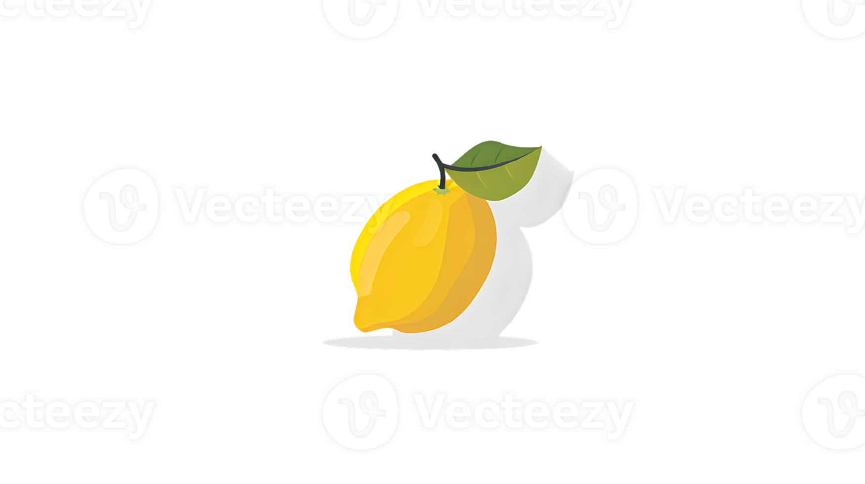Juicy Lemon with Leaf and Squeeze Effect Fresh Citrus Fruit Illustration for Recipes Menus png