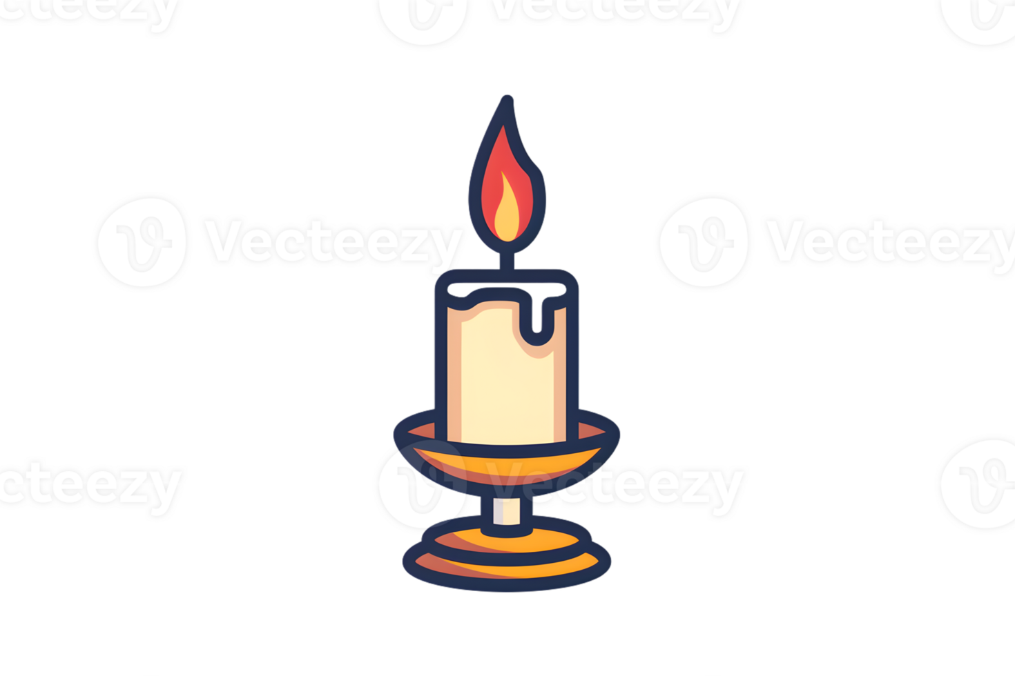 A lit candle in a holder glowing warmly with a flickering flame perfect for cozy and romantic png
