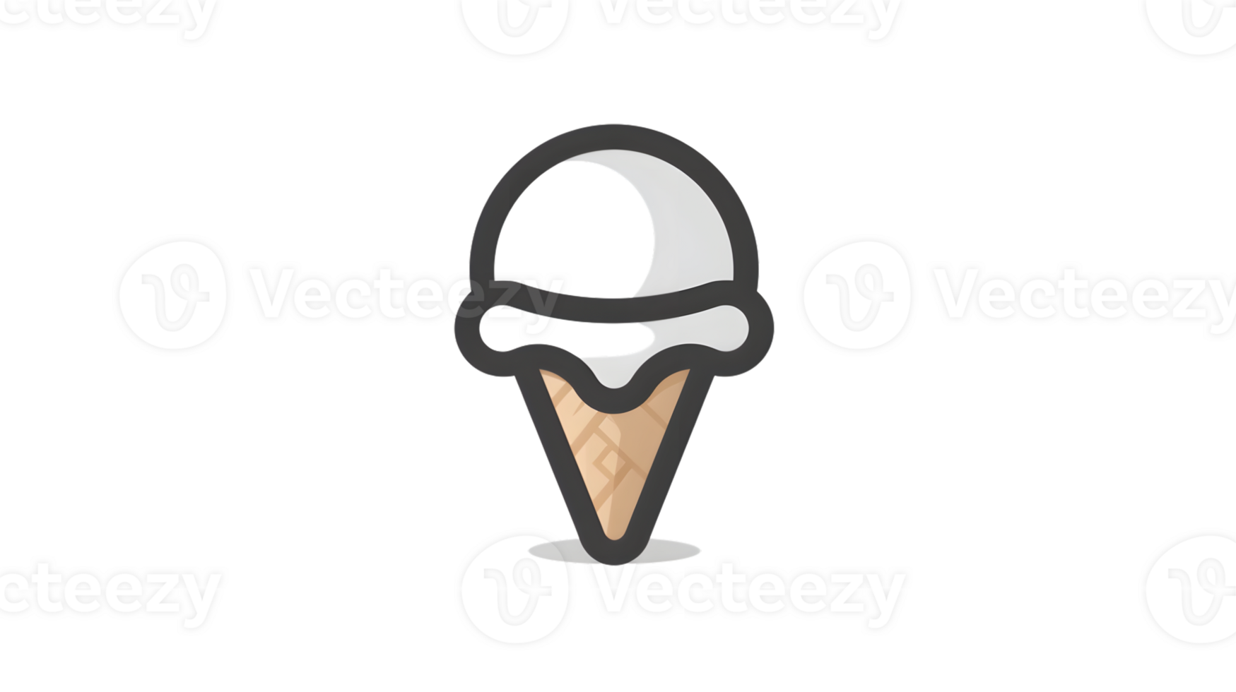 A delicious ice cream cone with a bite taken out perfect for food and dessert themes png