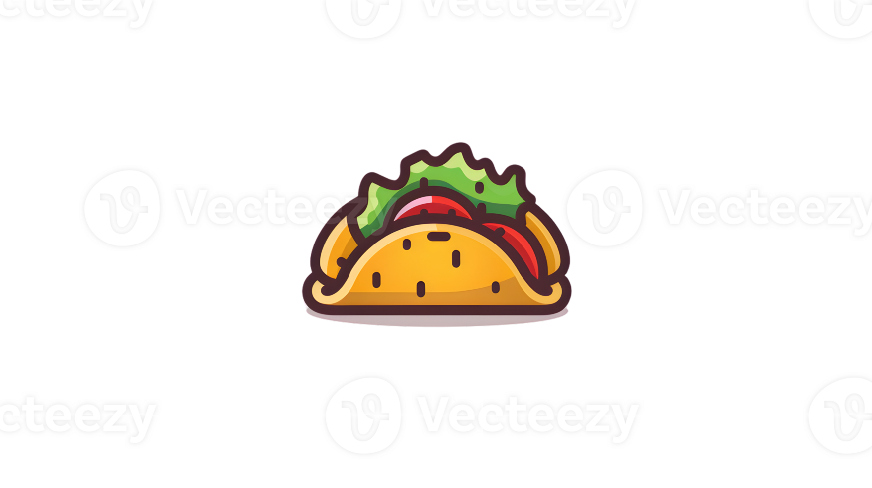 Delicious Taco with Fresh Ingredients and Vibrant Colors Ideal for Food and Culinary Designs png