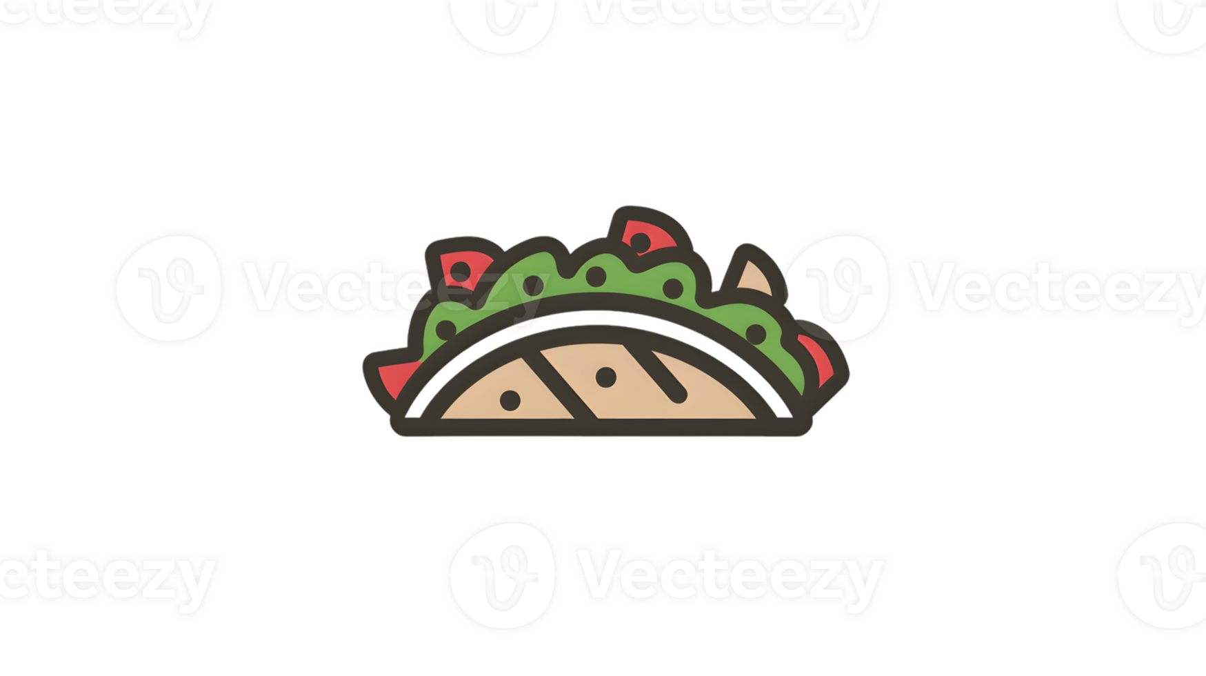 A vibrant taco with colorful toppings perfect for food and culinary designs png