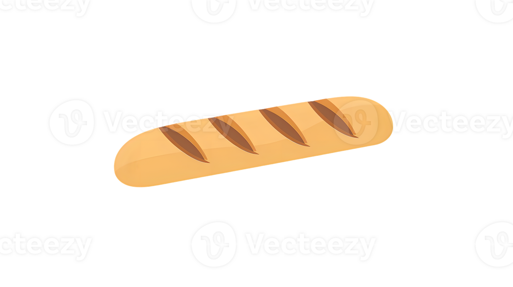 A freshly baked loaf of bread with golden crust and diagonal slashes perfect for culinary and png