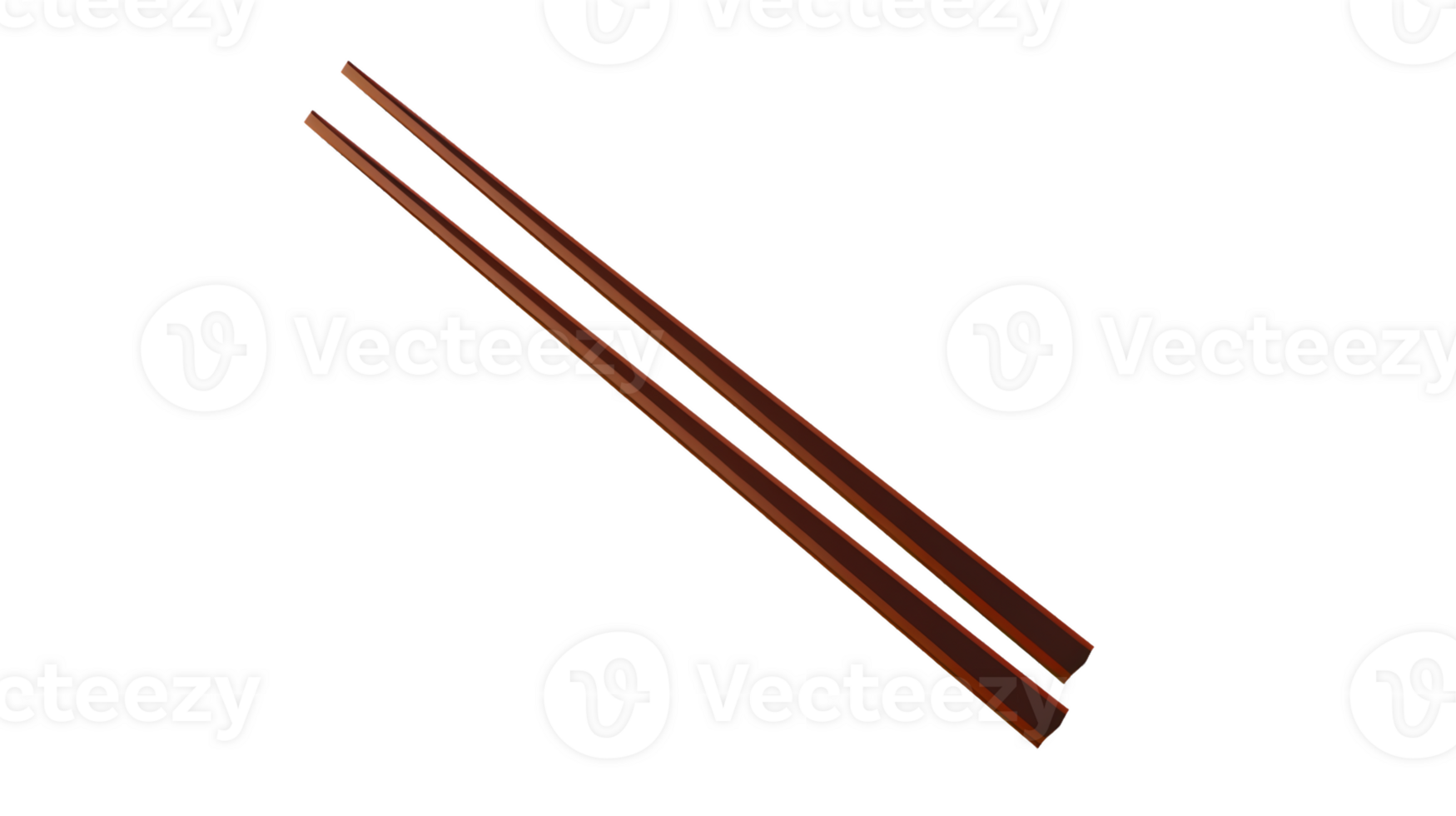 Pair of Wooden Chopsticks on a Transparent Background for Culinary and Cultural Designs png
