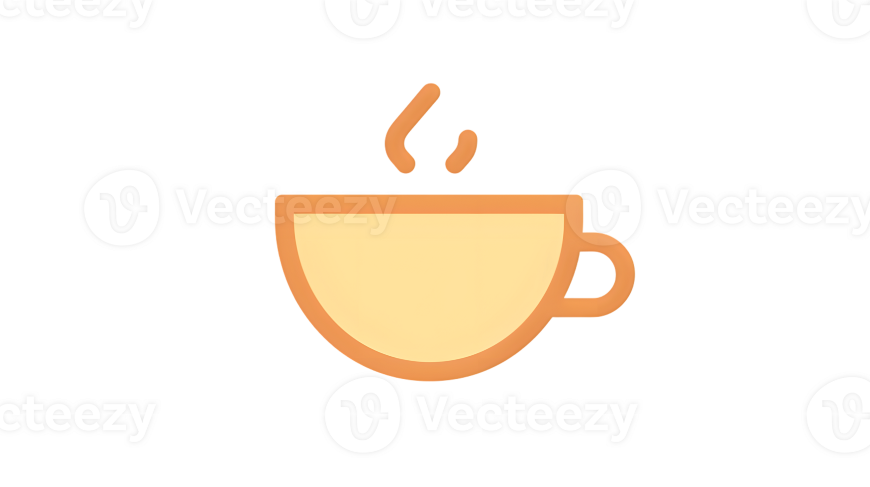 A steaming cup of coffee with a minimalist design perfect for breakfast morning routines and png