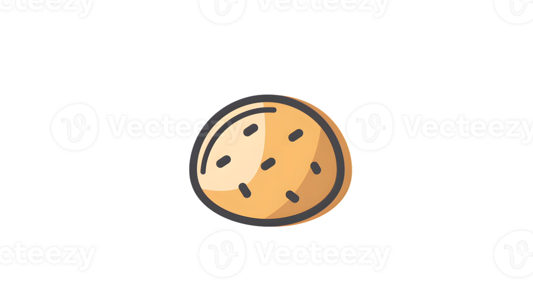 A delicious cookie with chocolate chips perfect for food and dessert illustrations png