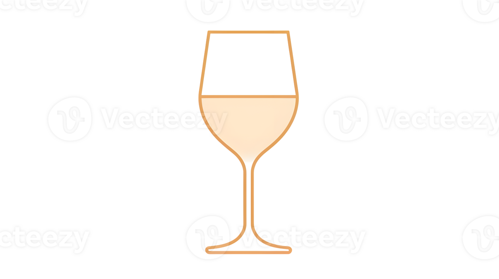 Champagne glass with beige liquid elegant drinkware simple icon design png