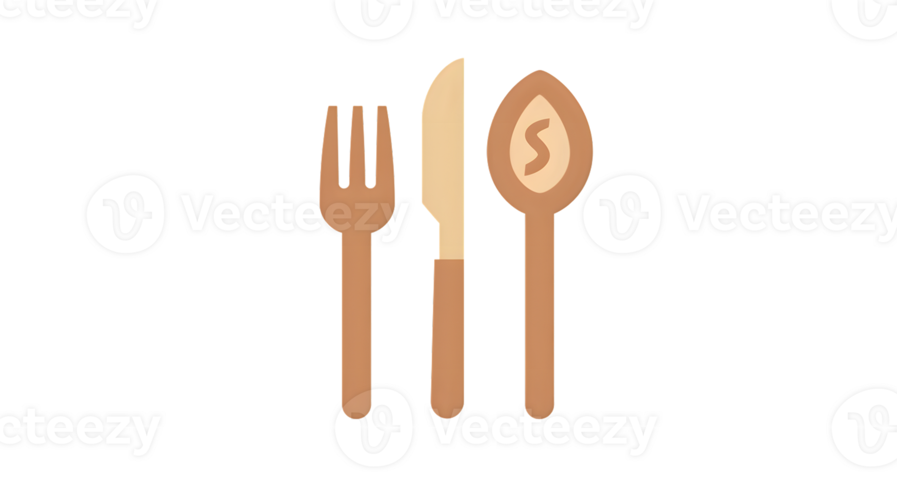 Cutlery Set Fork Knife and Spoon with Unique Design for Culinary Themes png