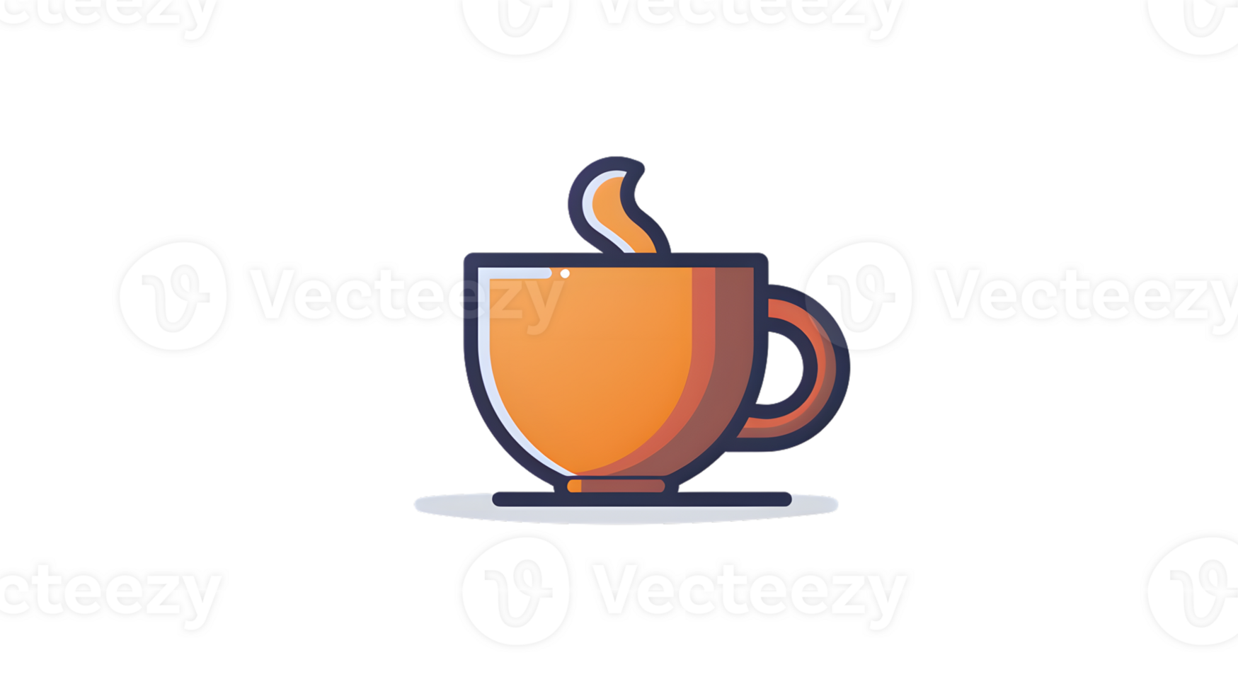 Steaming Hot Beverage in a Colorful Cup with Saucer Ideal for Coffee or Tea Themes png