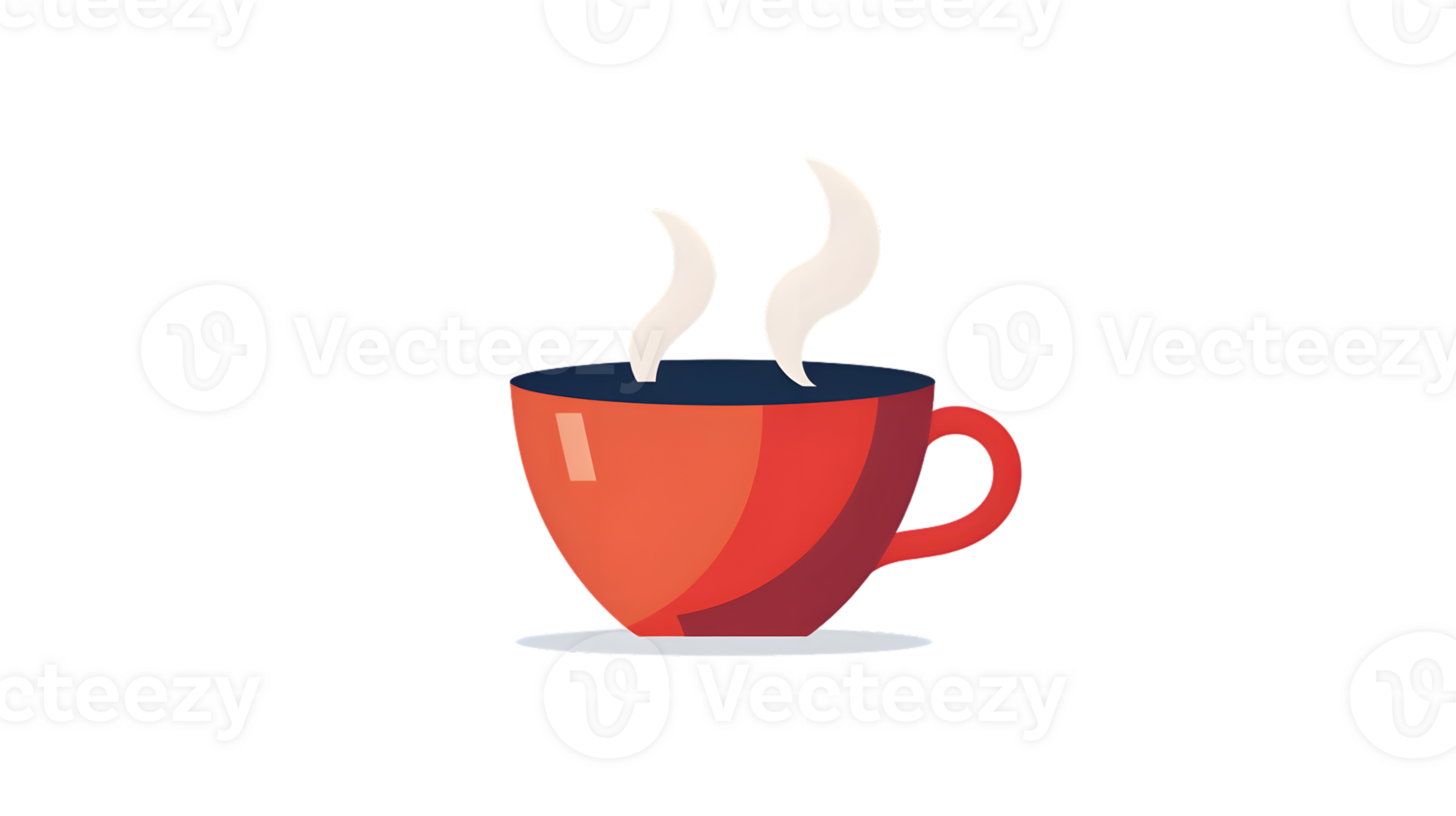 Steaming Hot Beverage in a Red Cup Perfect for Coffee or Tea Lovers Breakfast and Relaxatio png