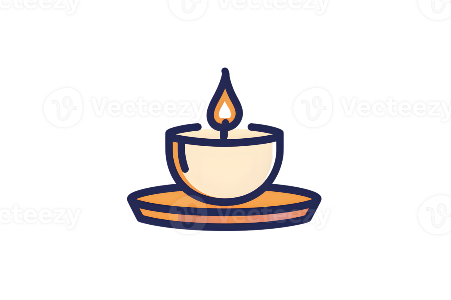 Illuminated Candle in a Bowl A Symbol of Warmth and Tranquility for Meditation png