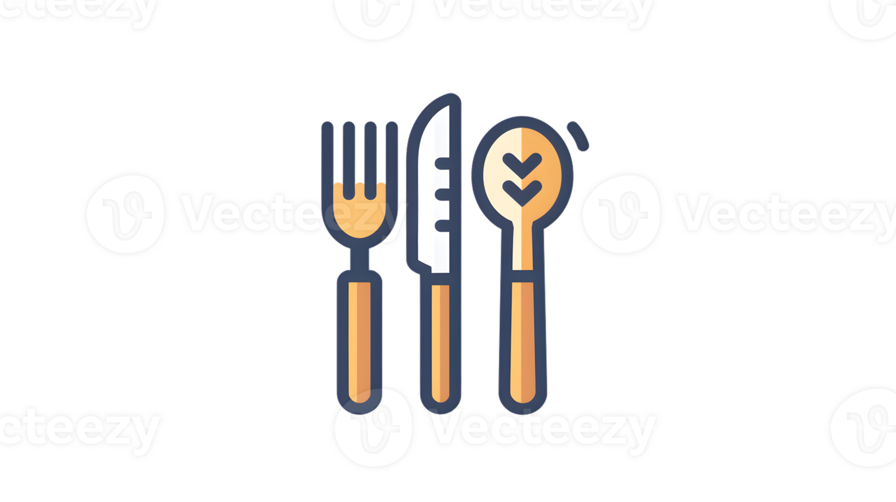 Dining Utensils Fork Knife and Spoon with Heart Design for Culinary Themes png