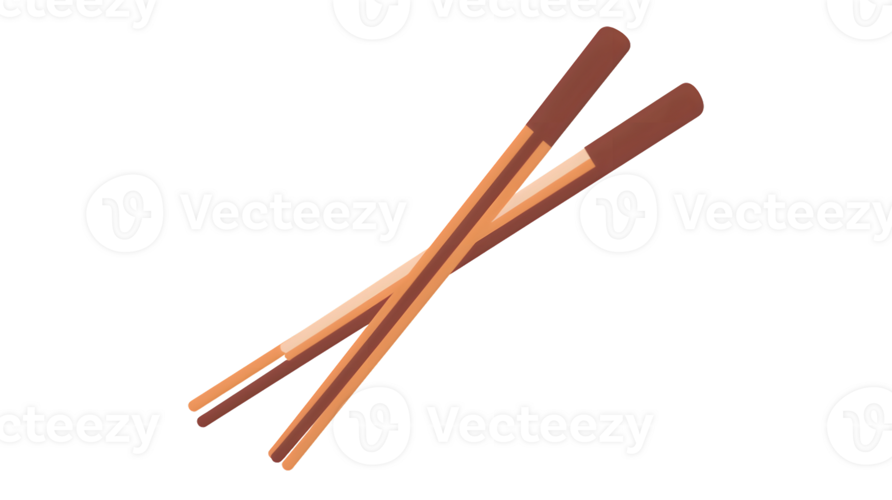 Pair of Wooden Chopsticks Isolated on Black Background for Culinary and Cultural Designs png
