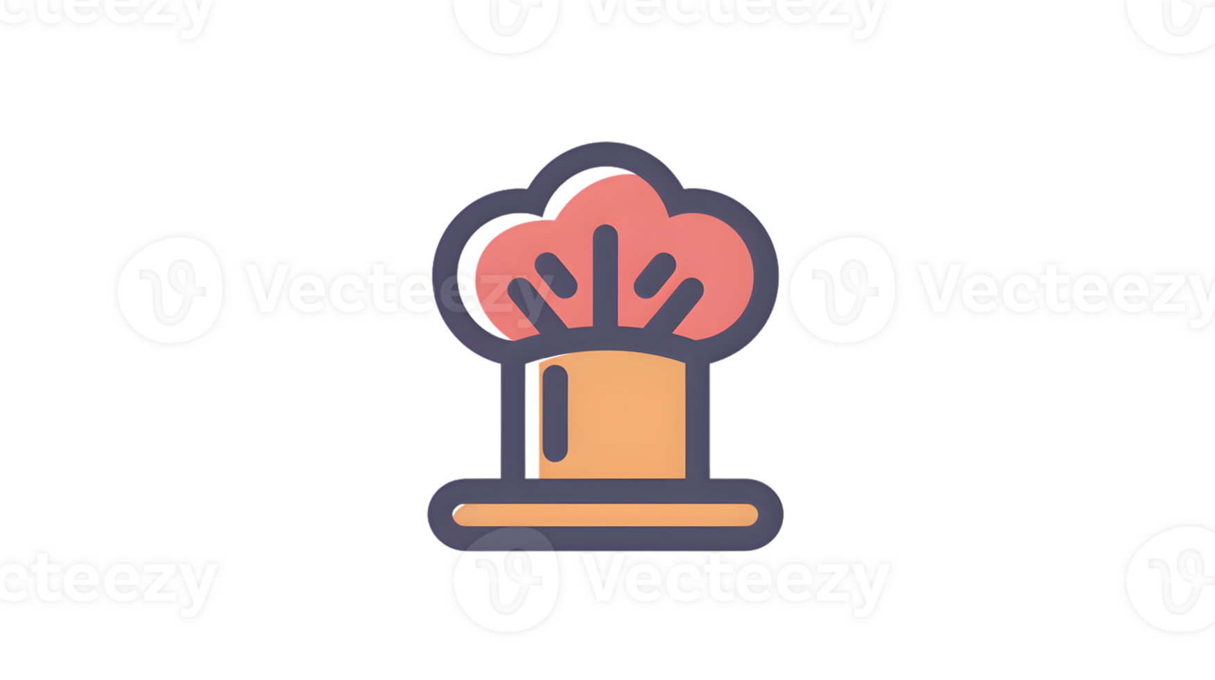 Chef Hat Icon with Cloud Design Culinary and Weather Symbol for Cooking Food and Meteorology png