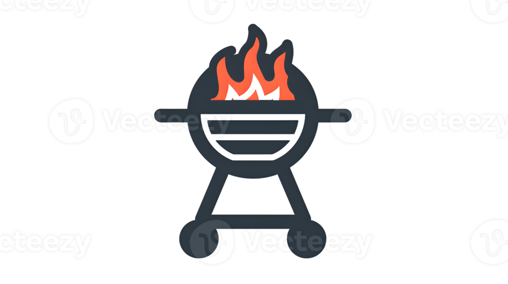 A fiery barbecue grill icon perfect for cooking grilling and outdoor events png