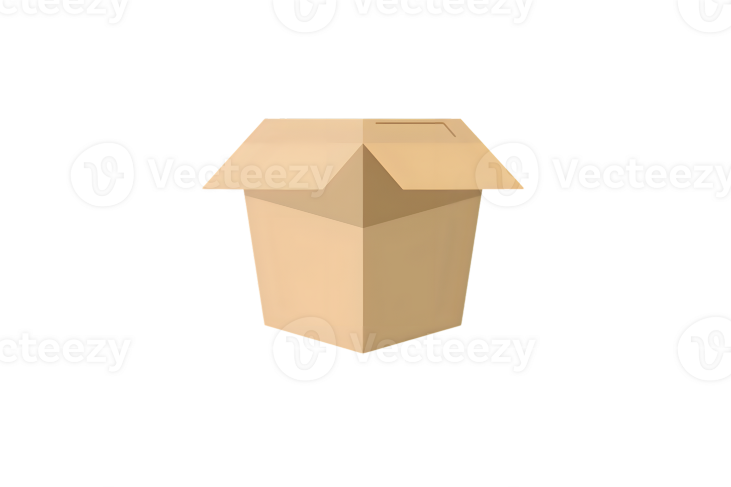 An open cardboard box on a black background ideal for packaging storage and shipping needs png