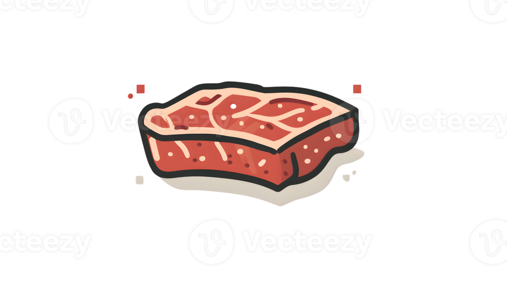 Illustration of a Fresh Raw Steak with Marbling Ideal for Culinary and Food Industry Graphics png