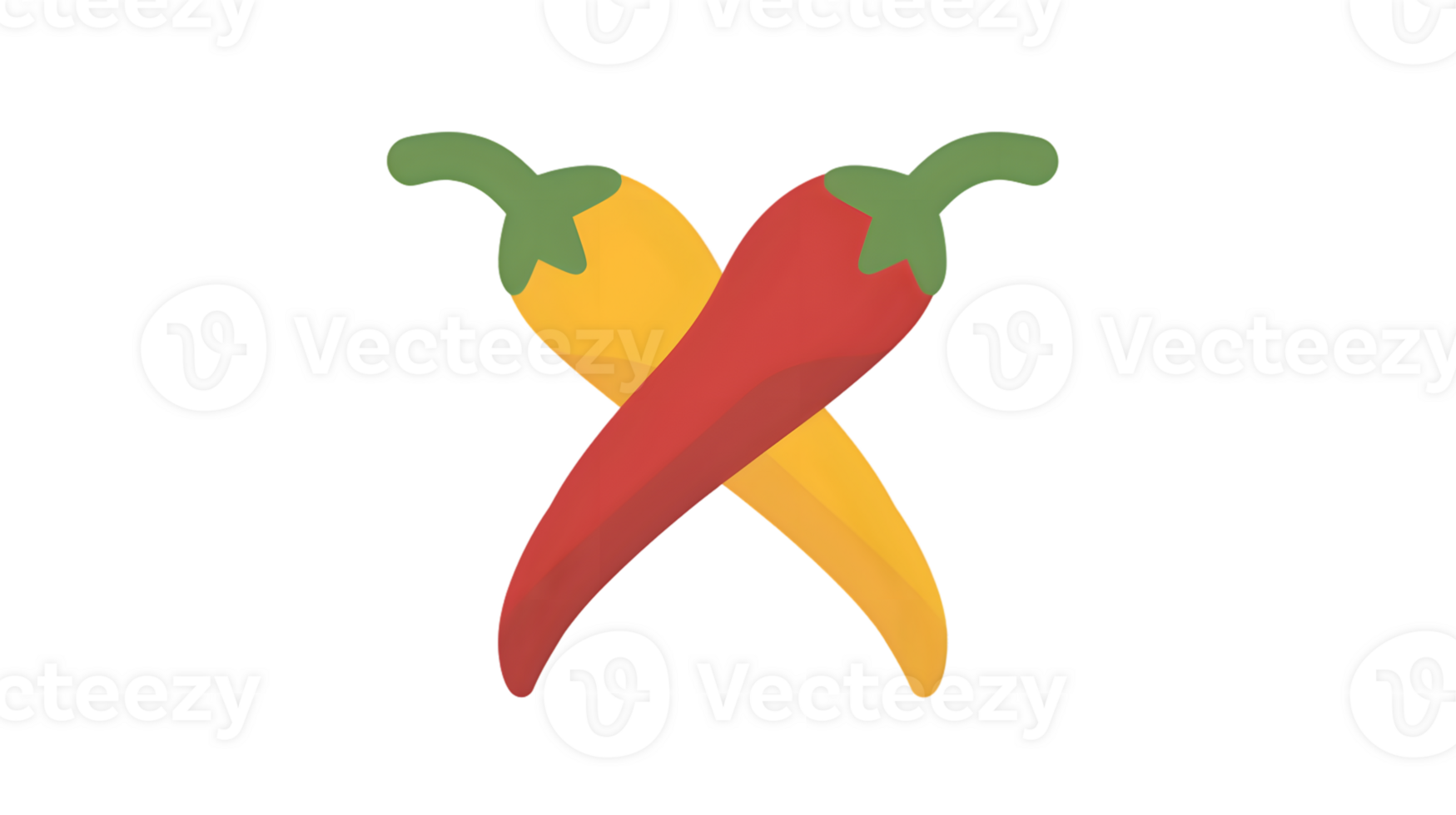 Colorful Chili Peppers Crossed A Vibrant Illustration for Culinary and Spicy Food Themes png