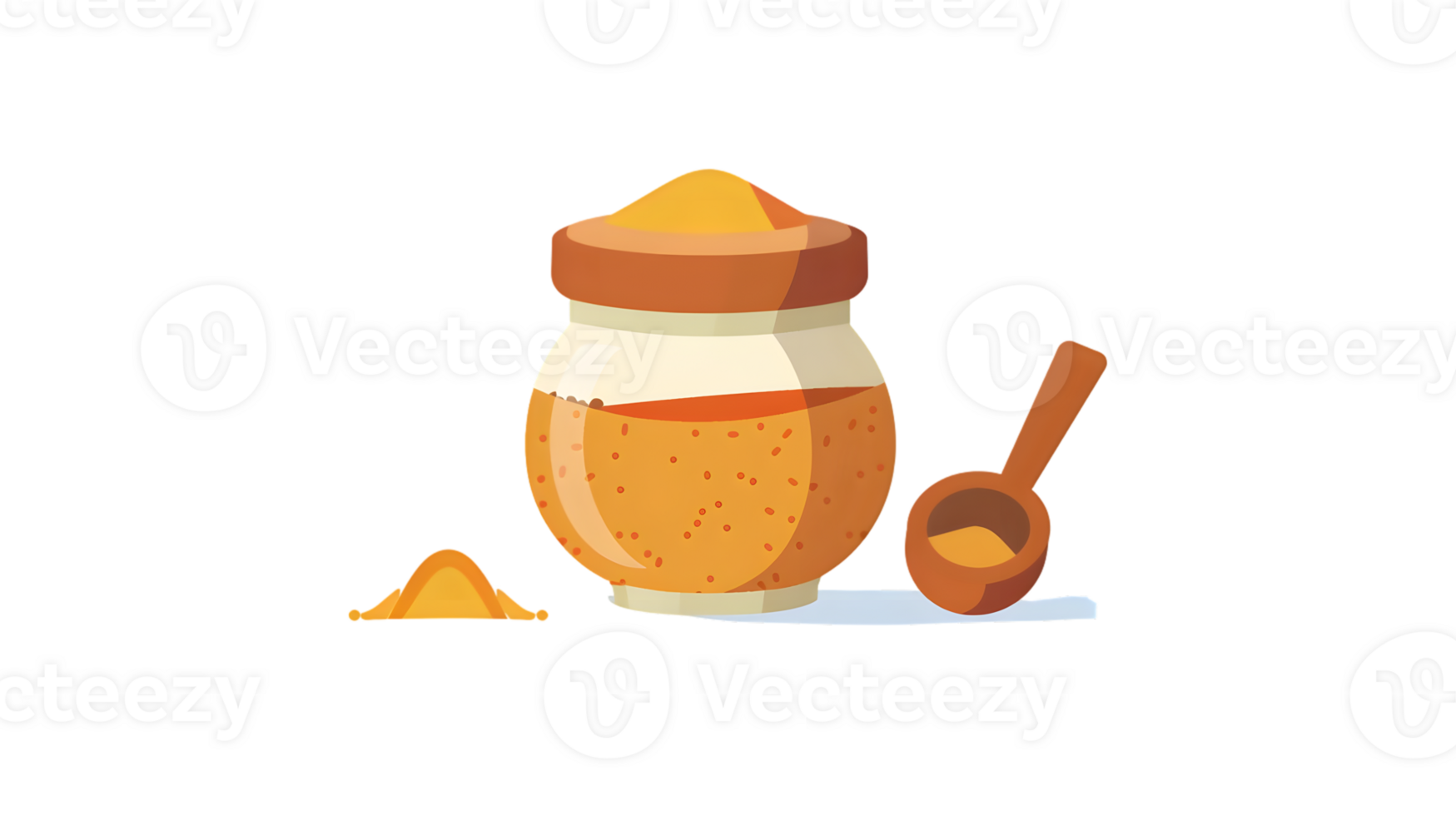 Spice Jar with Scoop and Powder Culinary Essentials for Cooking and Baking png