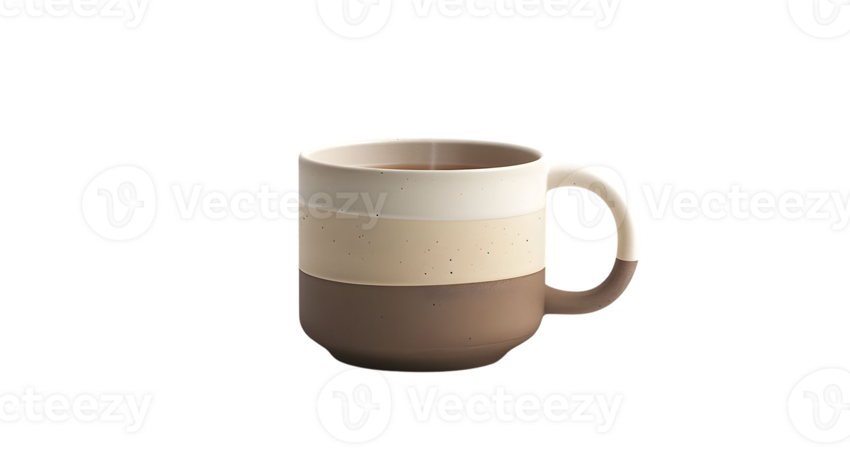 Stylish Ceramic Mug with Modern Design for Everyday Use Featuring a Unique TriColor Pattern a png