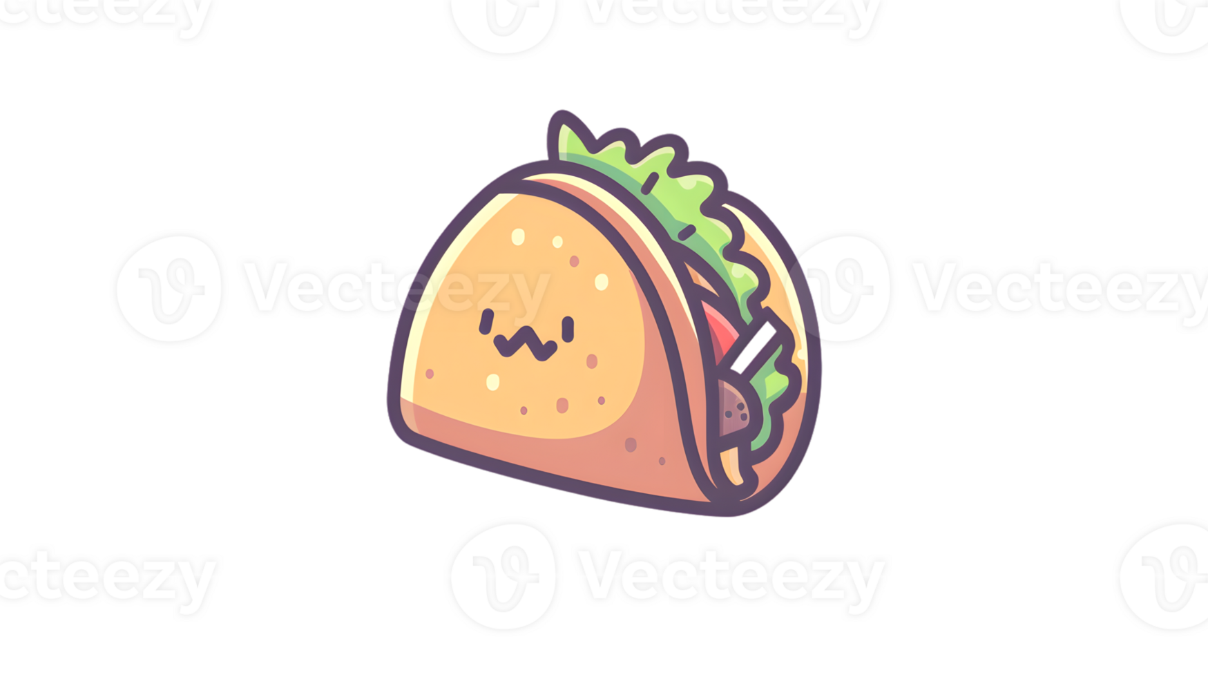 A cute taco illustration with a playful face perfect for foodrelated designs and fun graphics png