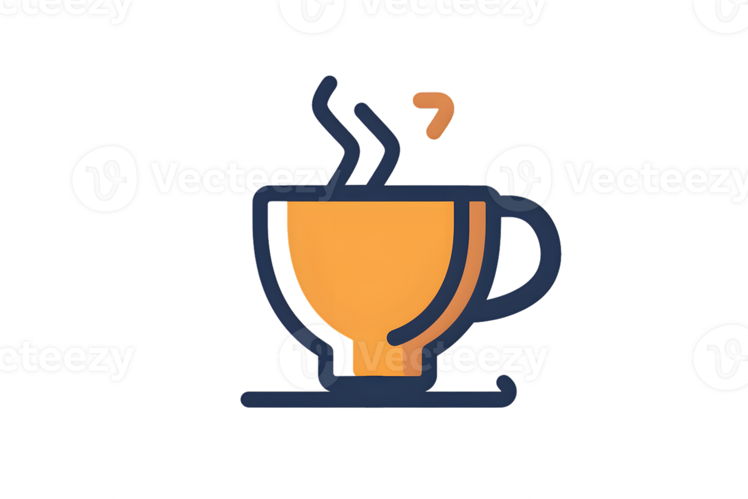 A steaming cup of hot beverage with a question mark symbolizing curiosity and warmth png