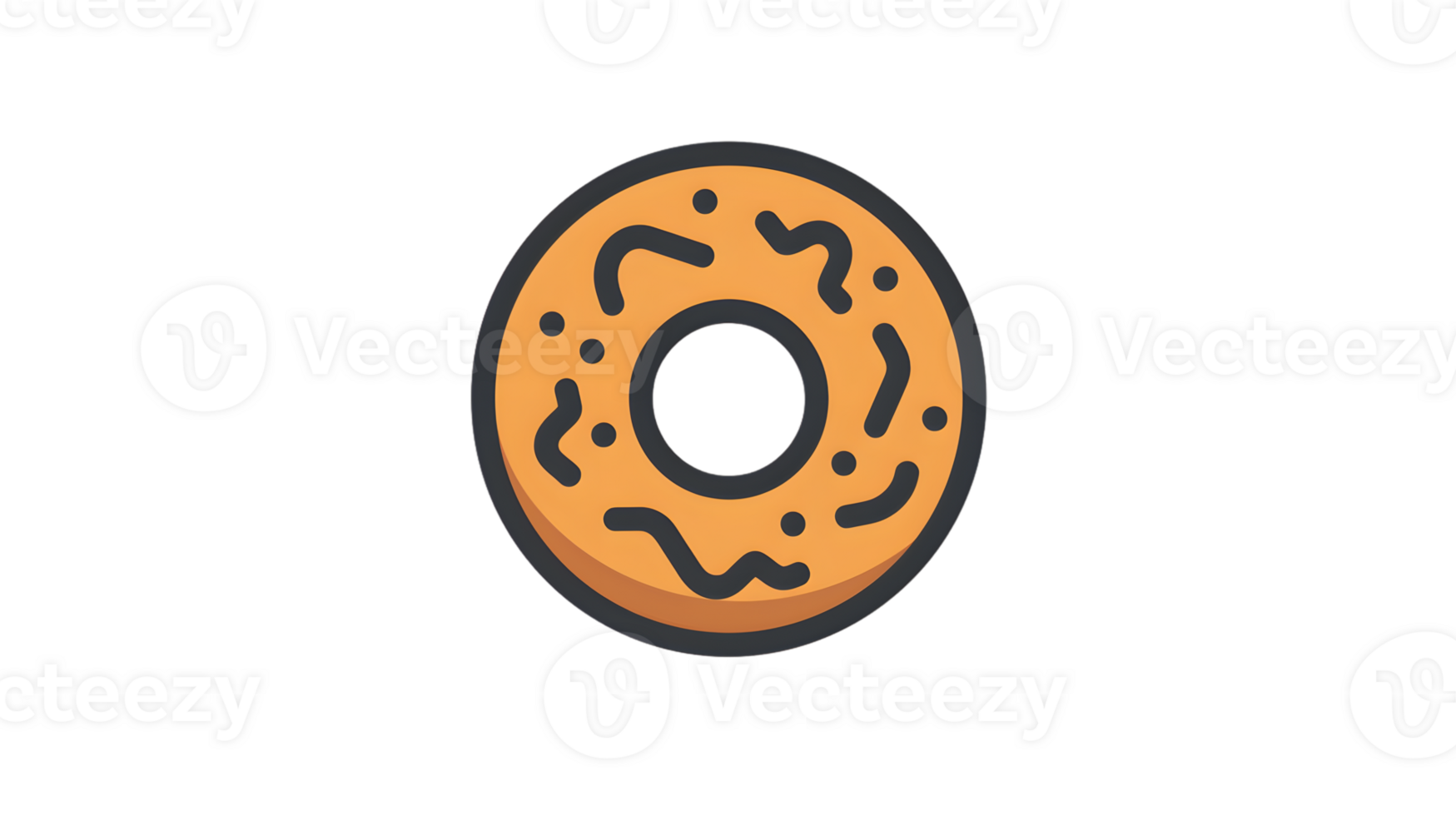 A delicious glazed donut with colorful sprinkles perfect for food png