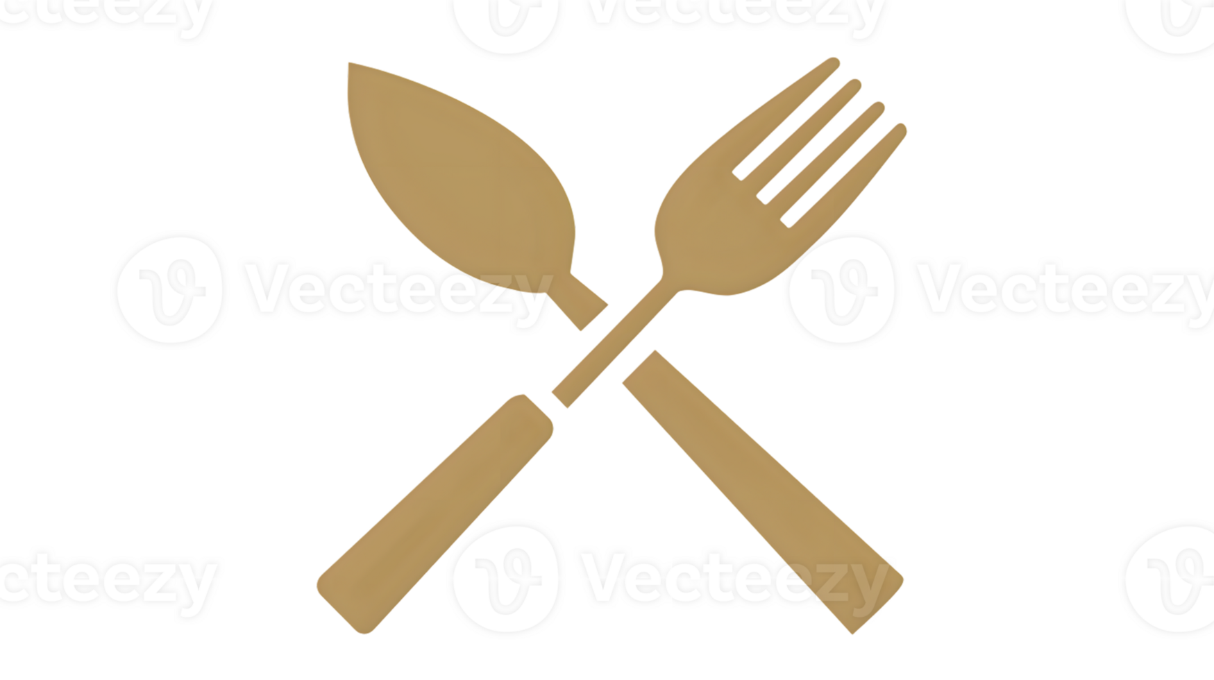 Crossed Fork and Spoon Silhouette on Black Background for Culinary Design Elements png