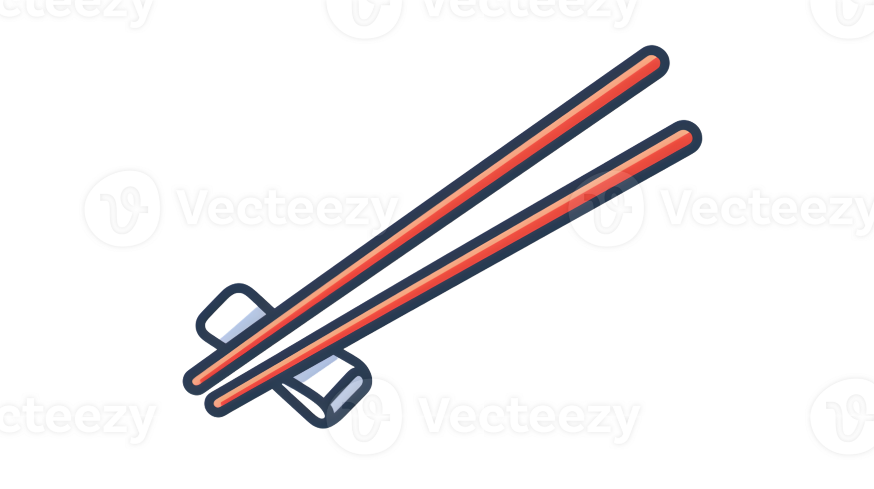 Illustrative depiction of vibrant chopsticks with a modern design ideal for culinary and dinin png