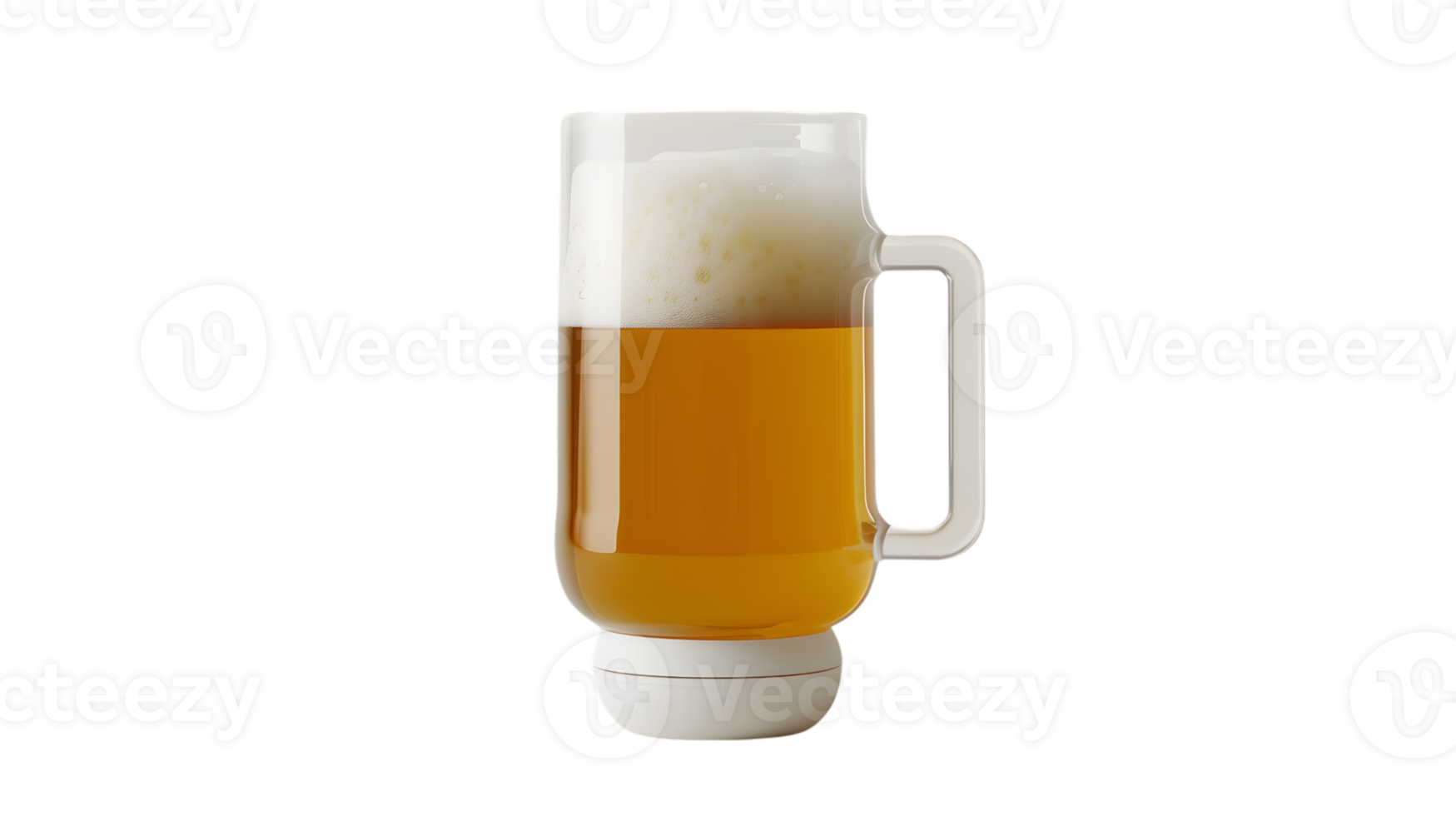 Refreshing Glass of Beer with Frothy Head on a Black Background png