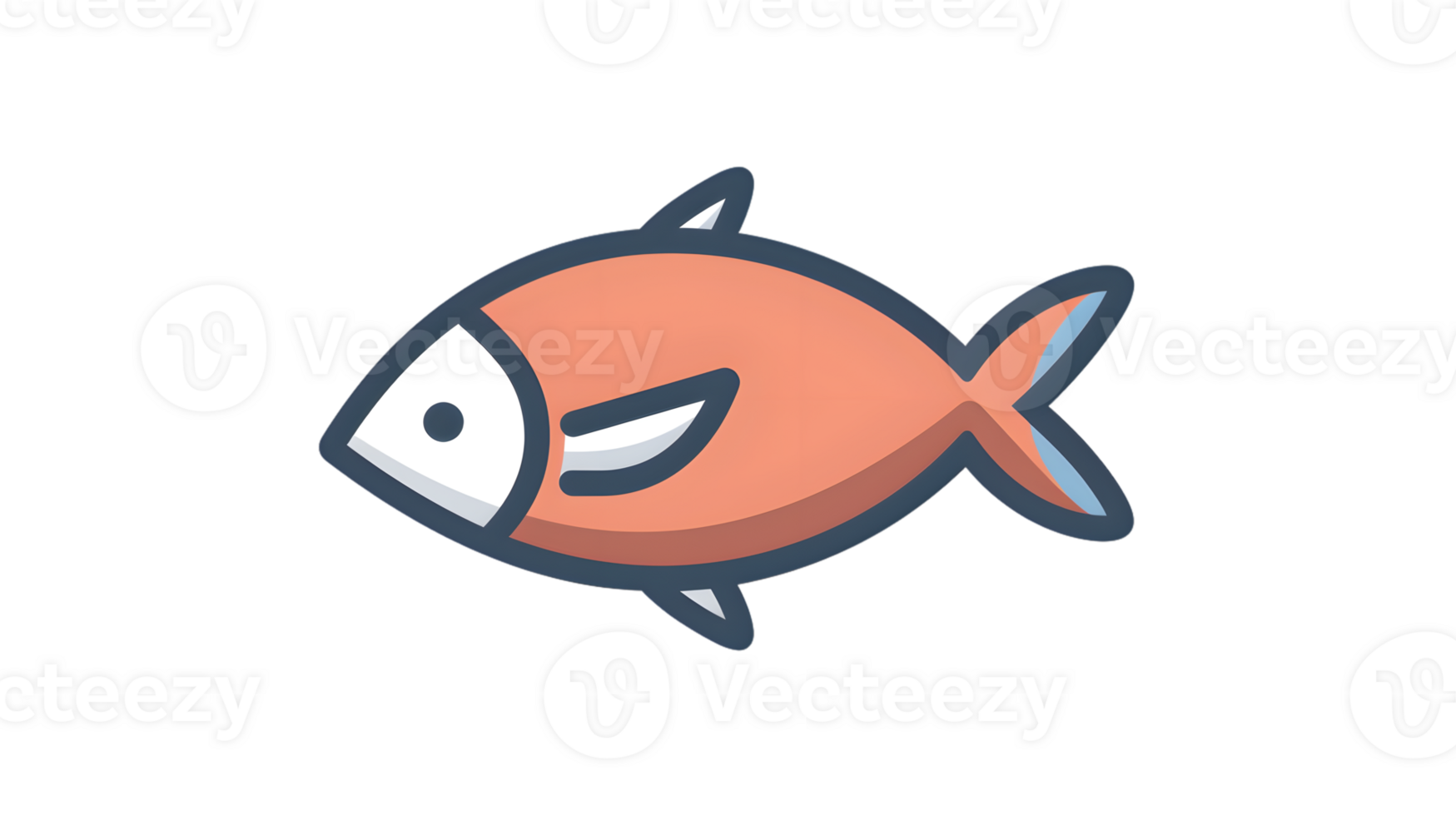 A vibrant cartoon fish with expressive features ideal for aquatic themes and creative designs png