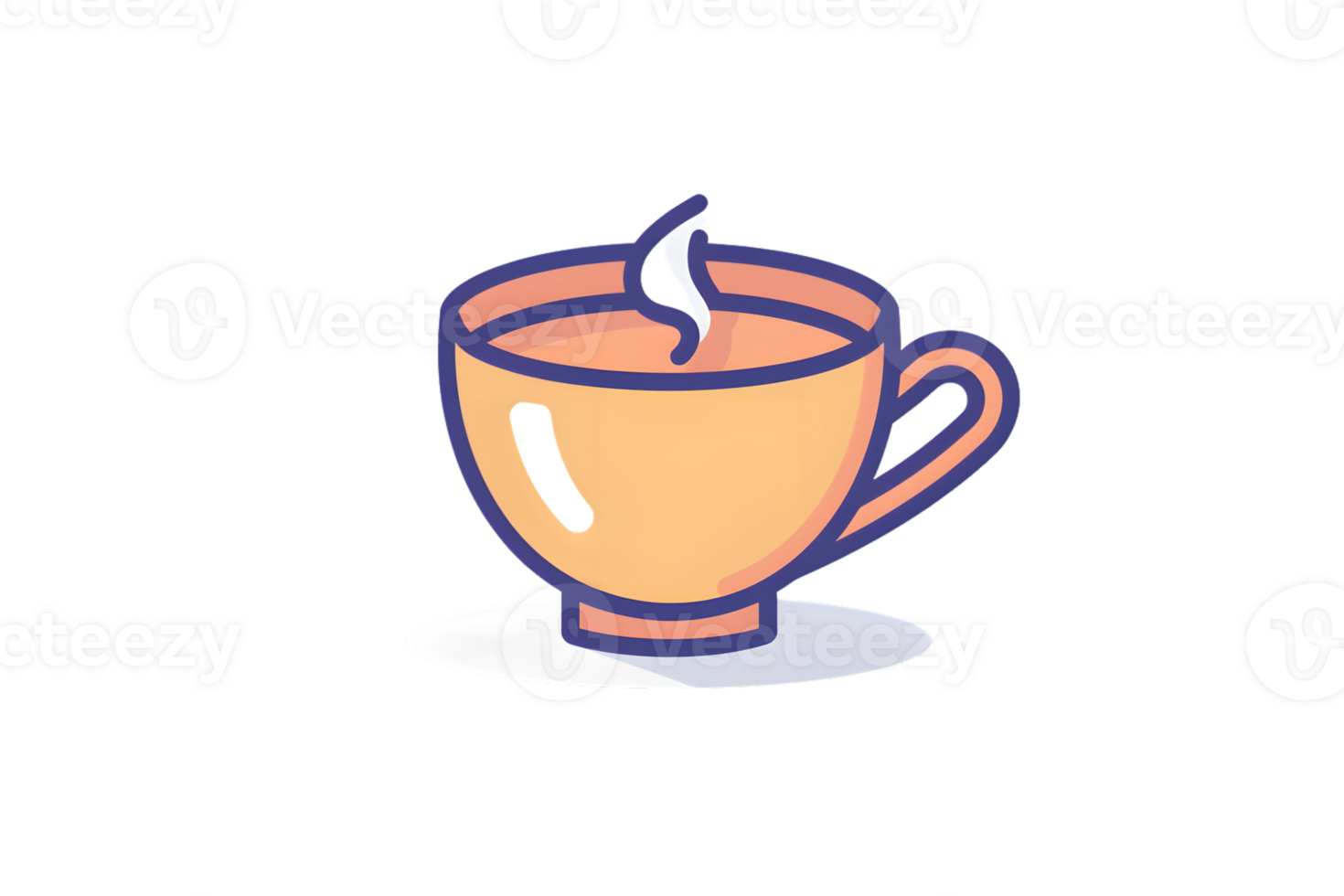 Steaming Hot Beverage in a Cozy Cup Perfect for Warm Drinks Illustration png
