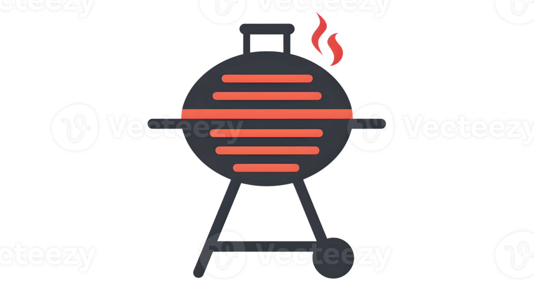 A barbecue grill with glowing coals and rising smoke perfect for cookout themes and foodrelat png