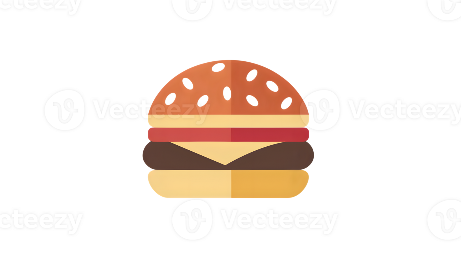 A delicious burger with sesame seed bun cheese and patty perfect for fast food and culinary png