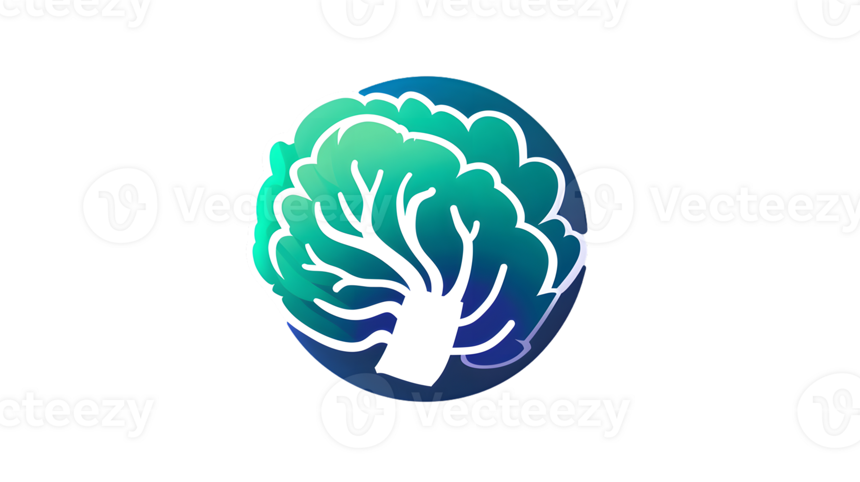 Stylized Cabbage Illustration with Gradient Background for Health and Nutrition Concepts png